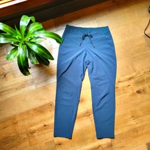 Teal Athleta wind breaker pants